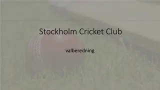 Stockholm Cricket Club Valberedning - Open Positions and Nominations Information