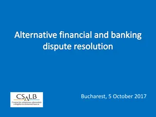 Alternative Financial and Banking Dispute Resolution in Bucharest