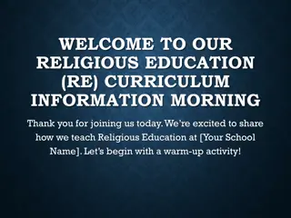Explore Religious Education Curriculum: A Holistic Approach at [Your School Name]