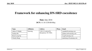Enhancing DN-SRD Coexistence Framework - IEEE 802.11-18/1150-r0 July 2018