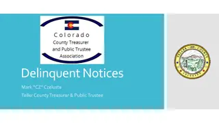 Colorado Revised Statutes on County Treasurer Delinquent Notice Process