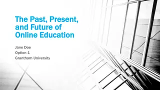 Evolution of Online Education: Past to Present and Future