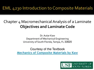 Macromechanical Analysis of Laminate Structures