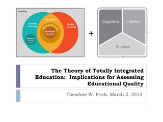 Theory of Totally Integrated Education: Assessing Educational Quality
