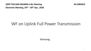 Uplink Full Power Transmission in 3GPP's Transparent TxD Discussion