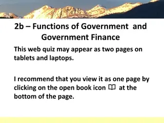Government Functions and Finance - Federal Spending and Revenue Analysis