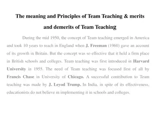 Team Teaching: Meaning, Principles, Merits, and Demerits