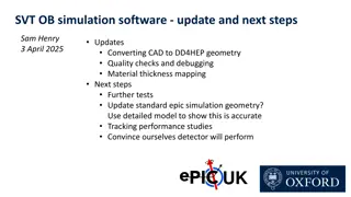 Advanced SVT OB Simulation Software Updates and Geometry Conversions