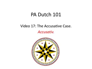 Understanding the Accusative Case in PA Dutch