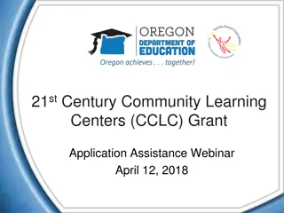 Grant Application Assistance and Webinar for 21st Century Community Learning Centers