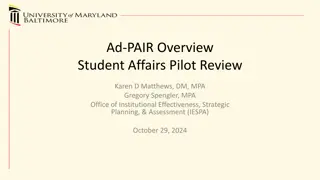 Institutional Effectiveness in Higher Education: A Review of Ad-PAIR Pilot Program