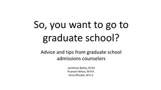 Tips and Advice for Grad School Applicants: Insights from Admissions Counselors