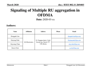 Signaling of Multiple RU Aggregation in OFDMA: IEEE 802.11-20/0403 Study