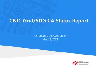 Status Report of CNIC Grid and SDG CA Operations