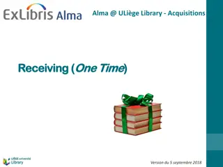 Understanding Alma's Acquisition Receiving Process at ULi.ge Library
