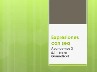 Expressions with 'Sea' for Uncertainty in Spanish