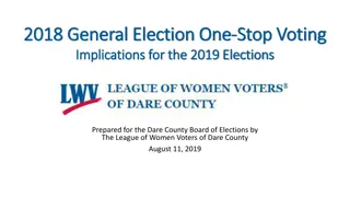 Implications of One-Stop Voting from the 2018 General Election for 2019 Elections