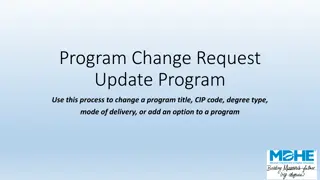 Program Change Process: Update Title, CIP Code, Degree Type, and More