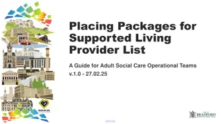 Guide for Placing Packages with Supported Living Providers