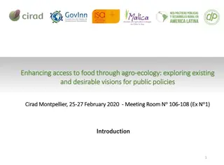 Enhancing Access to Food Through Agroecology Workshop 2020
