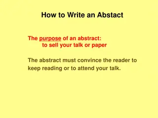 Crafting an Effective Abstract: Key Components and Structure