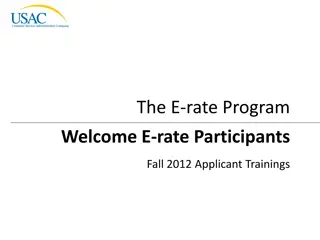 2021 Fall E-rate Program Applicant Trainings Overview