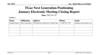 IEEE 802.11-21 Next Generation Positioning Meeting Report