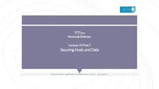 Securing Hosts and Data in Network Defense Lectures