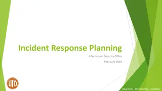 Incident Response Planning: Education Partnerships and Solutions