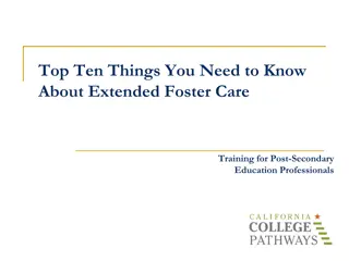 Understanding Extended Foster Care Training for Post-Secondary Educators