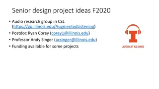 Innovative Senior Design Project Ideas F2020 - Audio Research Group in CSL