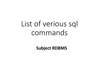 SQL Commands and Examples for Efficient Database Management