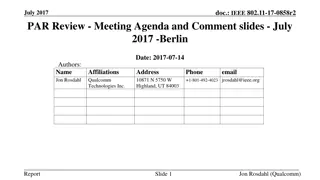 IEEE 802.11-17-0858r2 July 2017 PAR Review Agenda