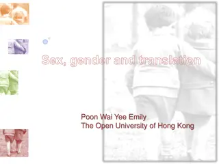 Understanding Sex, Gender, and Translation: Legal Implications