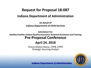 Indiana Department of Administration: Healthy Families Indiana RFP 18-087 Details