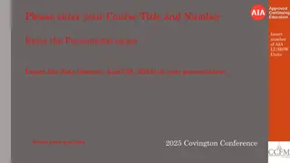 Innovative Architecture Presentation at 2025 Covington Conference
