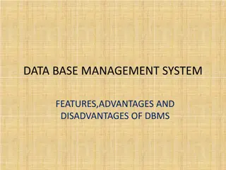 Understanding Database Management System (DBMS) Features and Advantages