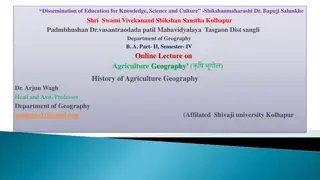 Exploring Agricultural Geography Through Online Lectures
