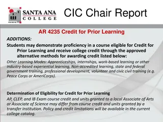 Creative Ways to Earn College Credit: A Comprehensive Report