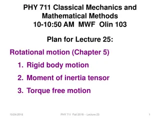 Lecture on Rotational Motion in Classical Mechanics