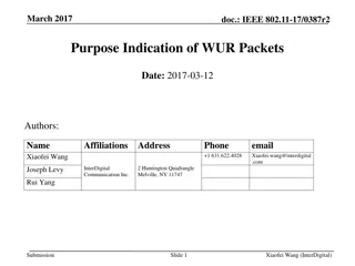 Indication of WUR Packets in IEEE 802.11-17/0387r2 Document
