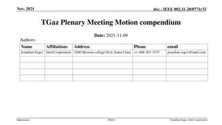 IEEE 802.11-20/0771r32 TGaz Plenary Meeting Motion Compendium