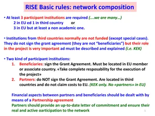 Rules and Guidelines for RISE Network Composition and Personnel Secondment
