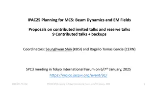 IPAC25 MC5 Beam Dynamics and EM Fields Proposals: Contributed Talks and Invited Presentations