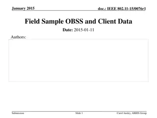 IEEE 802.11-15 Data Analysis & Observations