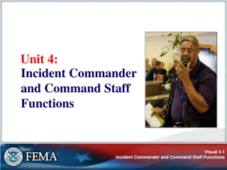 Incident Commander and Command Staff Functions in Incident Management