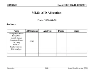 Understanding AID Allocation for Non-AP MLDs in IEEE 802.11-20/0770r1