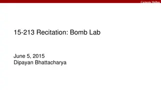 Carnegie Mellon Bomb Lab Overview and Assembly Exam