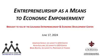 Entrepreneurship for Economic Empowerment by Louisiana Center