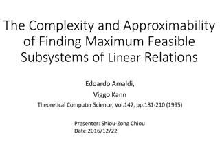 Complexity of Finding Maximum Feasible Subsystems of Linear Relations